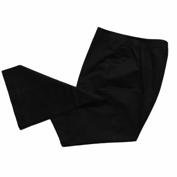 Lafayette 148 New York Pants - LAFAYETTE 148 Black Cotton Dress Wide Leg Pants